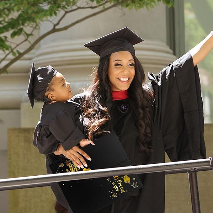 GMFrames Graduation Picture Frame Photo Display Board Multi 4"x6" Memory Portfolio Album for Senior High School, College or University Graduation Photographs Black