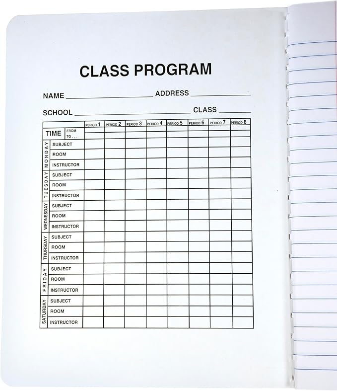 School Smart Hard Cover Ruled Composition Book, 60 Sheets, 9-3/4 x 7-1/2 Inches