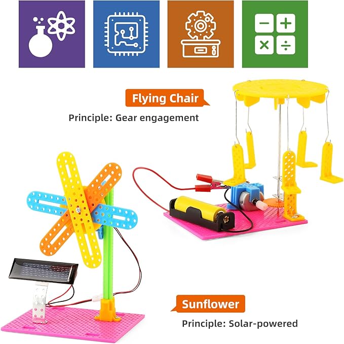 BeAndge STEM Kits, Kids Arts and Crafts for Girls 8-12 8-10, stem Toys for Ages 8-13, Engineering Science Kits for Kids, STEAM Gifts for 6 7 8 9 10 12 Year Old Girls, Electronic Building Boys 6-8
