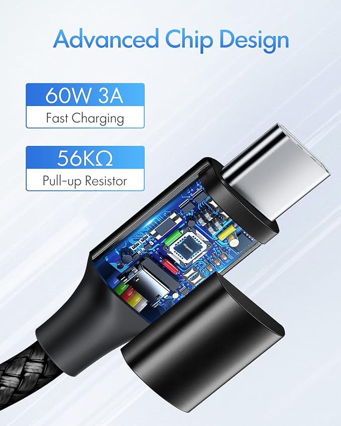 etguuds USB C to USB C Cable 2ft, 2-Pack 60W USBC to USBC Cord, Type C to C Charger Cable Fast Charging for iPhone 17 16 15 Pro Max Plus Air, Samsung Galaxy S25 S24 S23, for MacBook/iPad, Pixel