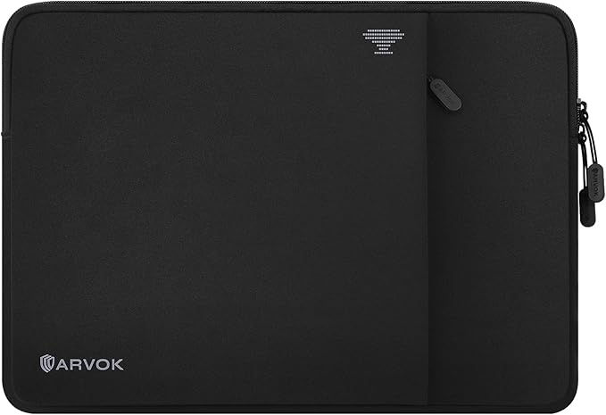ARVOK 15 15.6 16 Inch Laptop Sleeve with Front Pocket, Shockproof 360 Protective Laptop Case Briefcase Handbag, Computer Carrying Bag Compatible with MacBook Air/Pro, Lenovo/HP/Dell/Asus/Acer, Black