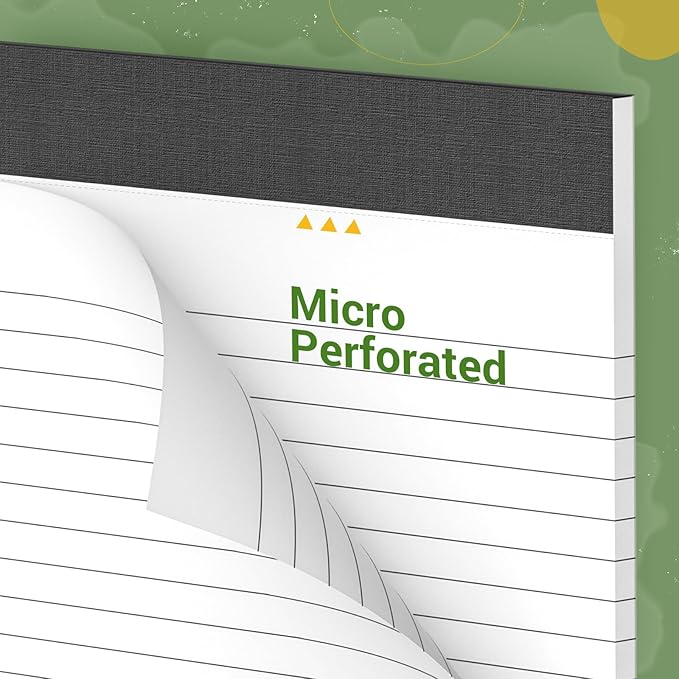 AILZFEI 3 Pack Legal Pads 11 x 9.5 College Ruled White Paper Note Pad Narrow Ruled 30 Sheets Notepads Perforated Writing Pad Clear Print Horizontal Pads of Paper
