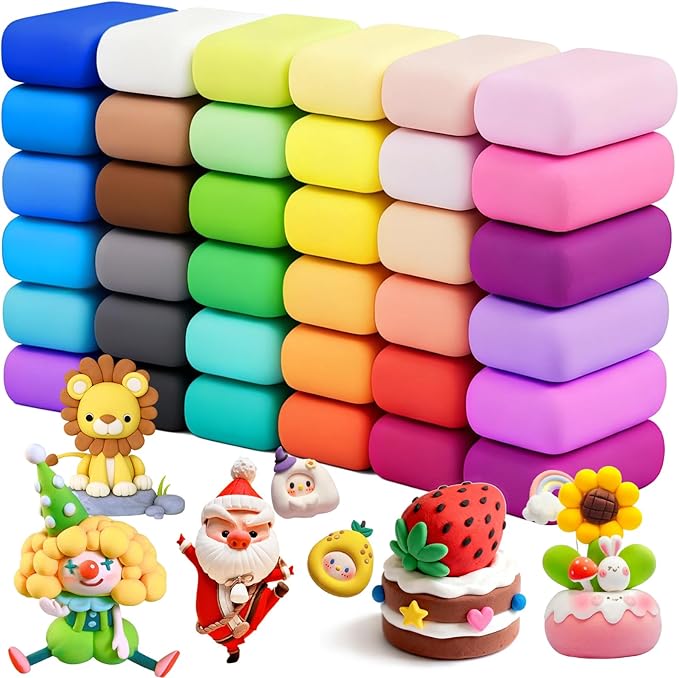 Air Dry Clay 36 Colors,Magic Clay Modeling Clay,DIY Molding Magic Clay