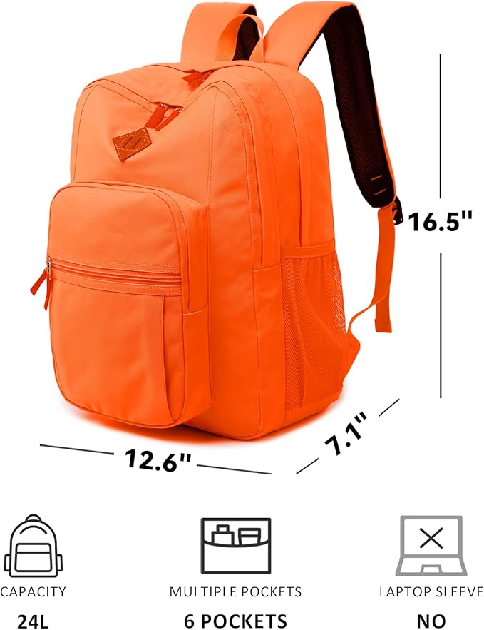 abshoo Classical Basic Travel Backpack For School Water Resistant Bookbag | For School, For School