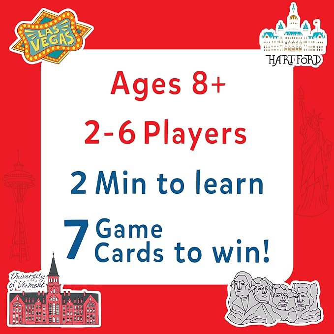 Skillmatics Guess in 10 States of America, Educational Travel Card Game for Ages 8 and Up, Boys, Girls, and Kids Who Love Board Games, Geography and History