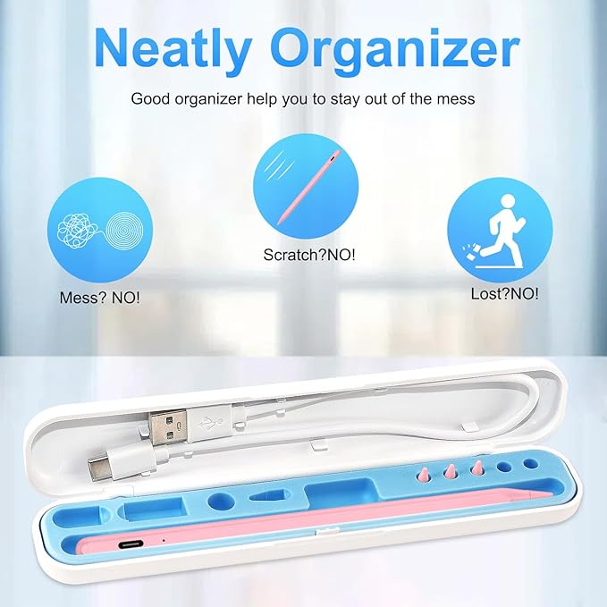 BLEBLE Stylus Pen for iPad Apple: Fast Charge for iPad Pencil Apple Pen with Palm Rejection Tilt Sensitivity