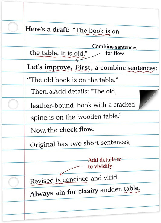 2 Sheets Magnetic Notebook Paper Total Area 23.6" x 17.3" Dry Erase Magnetic Lined Paper for Classroom Whiteboard Giant Reusable Handwriting Notebook Poster for School Office Teacher Teaching Supplies