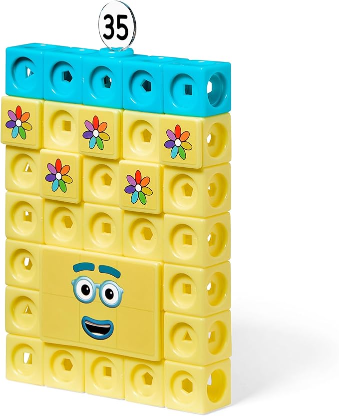 hand2mind Numberblocks 31-40 MathLink Cubes Activity Set - Learn Numbers & Early Math Skills, Preschool and Kindergarten Learning Activities, Educational Toys for Kids, Counting Math Manipulatives