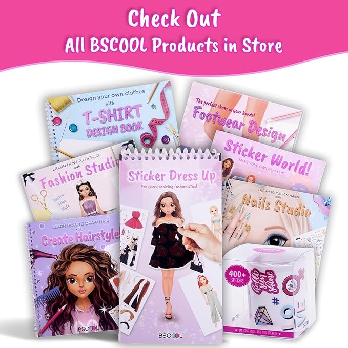 Sticker Activity Book for Toddlers, Scenic Stickers Airplane Travel Essential, Sticker Books for Girls Ages 4 and Up. with 100+ Stickers. Decorate Your Own 12 Glam Scene. Basket Filler