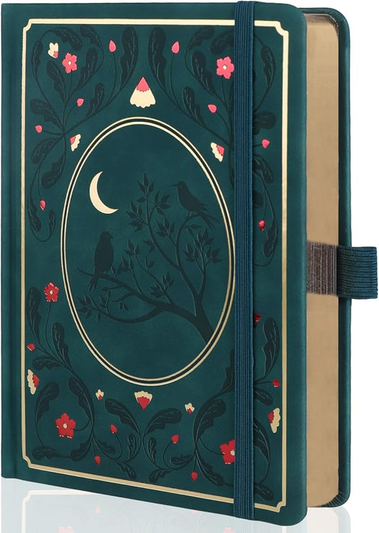 TIEFOSSI Dot Notebooks, A5 Hardcover Dot Journals for Writing Women, 160gsm Thick Paper, 190 Numbered Pages, for Planner Organization