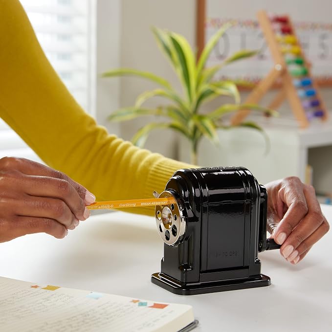X-ACTO 1001 Ranger 55 Classroom Manual Pencil Sharpener Black (Pack of 6)
