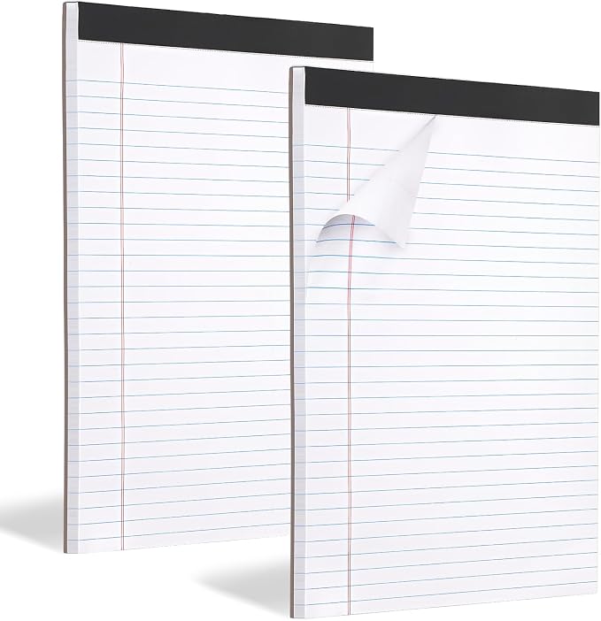WINKIO 2 Pack Legal Pads Refills Note Pads, Writing Pads 8.5 x 11 Inches