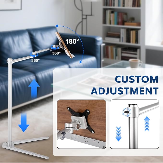 Book Stand for Reading - Multiangle Adjustable Book Holders for Reading Hands Free，Book Holder Stand with an Elastic Book Clip for Holding Books，Laptops，Tablets，Mobile Phones，Projectors