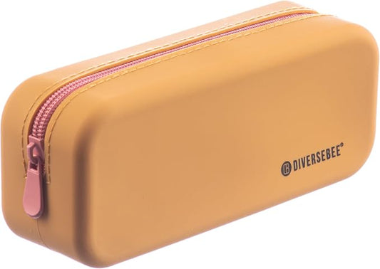DIVERSEBEE Soft Silicone Pencil Case, Aesthetic Pencil Pouch with Zipper, Cute Pen Bag for School, Bible Journaling Supplies and Accessories, Pencil Organizer (Mango) | Aesthetic Pen Bag for School, Bible Study Journaling Supplies and Accessories, Cute...