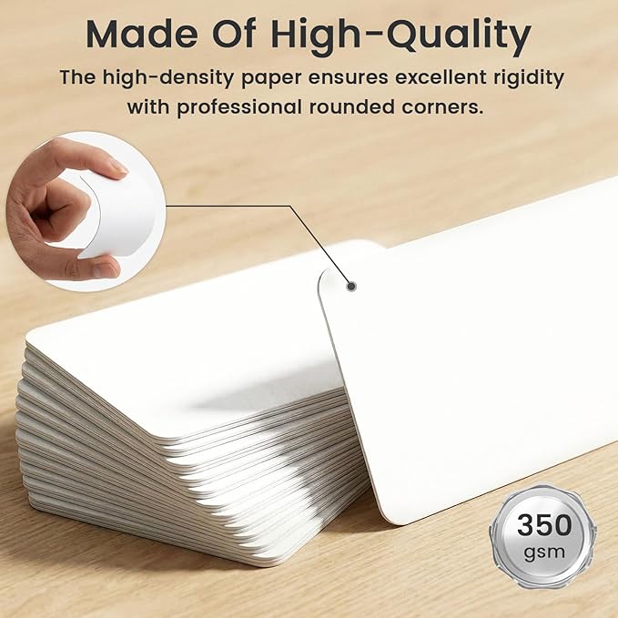 Koogel 600PCS White Blank Business Cards, 2.2 x 3.5 Inch, Small Blank Paper Double-Sided Cardstock for Message & Note Business Appreciation Study Flashcards Index Cards, DIY Paper Crafts, Gift Tags
