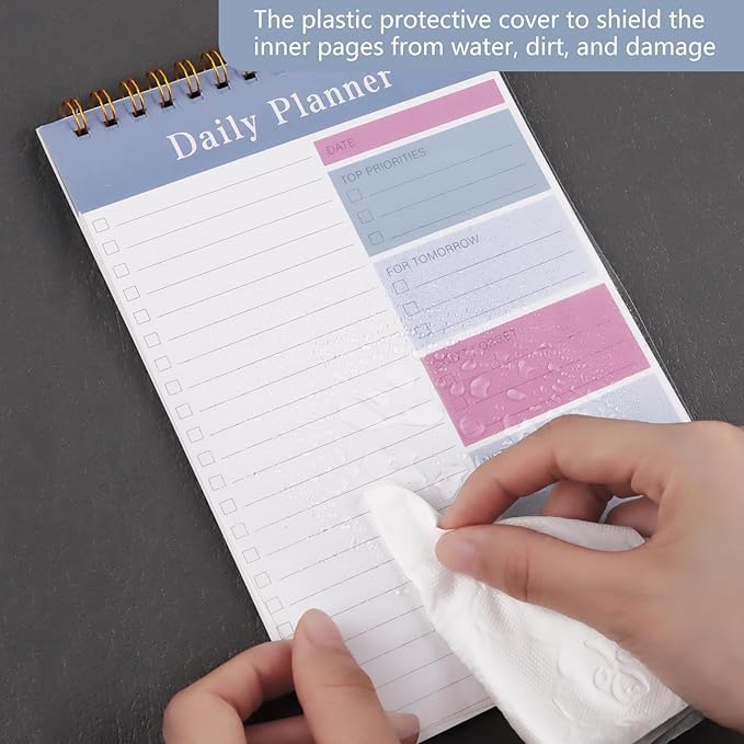 Newkita 30 Sheets Undated Daily Planner Memo Pad, 5.1x7.8 Inch To Do List Notebook, Multiple Functional Checklist Notepads for Office, School and Home (Blue)