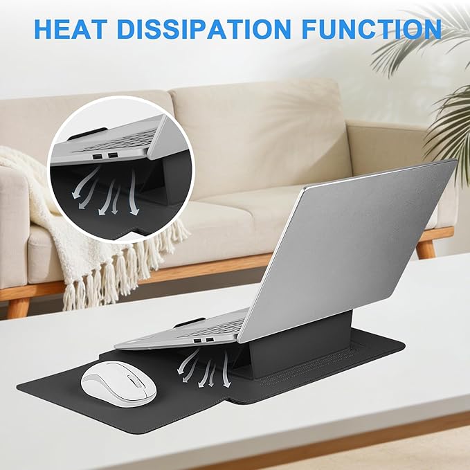 HoYiXi 15-15.6" Laptop Sleeve-Compatible with MacBook Pro 16/15.4'' MacBook Pro 15, Mac Air 15 - Waterproof Soft 15 16 inch pc case for H P, Dell, Acer, Asus,15 inch Laptop case,Black