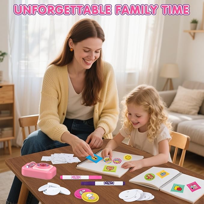 Puffy Sticker Maker for Kids — Make Your Own 3D Stickers, 90-Piece DIY Craft Kit with Unicorn Machine, Arts and Crafts for Girls Boys Ages 6-10, Screen-Free Birthday Gift