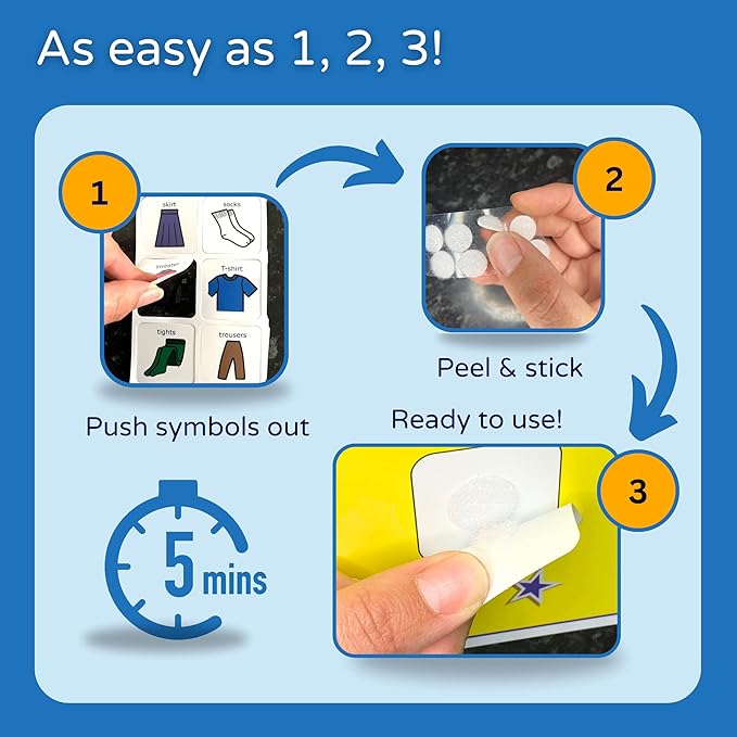 I Can Dress Myself - Daily Schedule - Premium Durable Plastic - Visual Schedule for Kids with Autism - 12 Clothing Cards - Autism Learning Materials – Special Education (English)