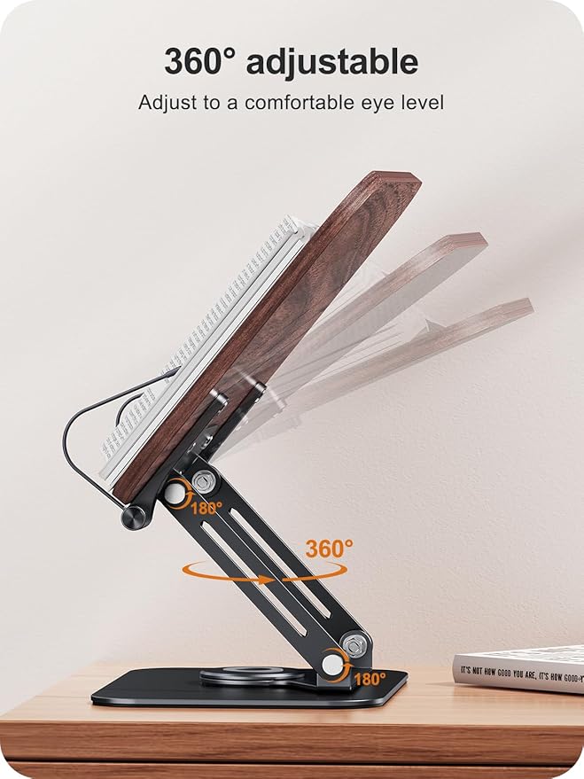 MOKURU Book Stand for Reading, 360° Adjustable Book Holder, Foldable Book Holder Stand, Cookbook Stand, Textbook Stand, Bible Stand, Music Scores Stand, Laptop Stand, Tablet Stand