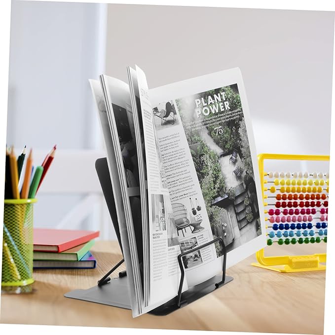 GANAZONO Folding Book Stand Desk Book Holder Portable Reading Rack for Compact Support for Textbooks Music Scores and More for Home and Office