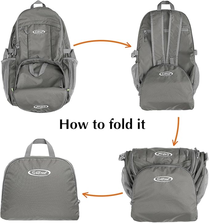 G4Free Lightweight Packable Hiking Backpack, Waterproof Travel Daypack