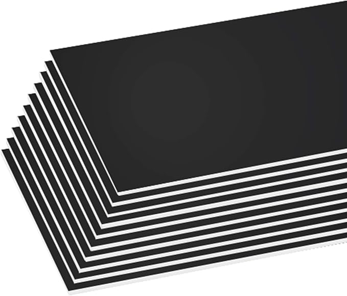 BAZIC Products Foam Board 20" X 30" Black, Colored Foam Boards 3/16 Inch Thickness, 4 Count, Presentation Signboards School Craft Project Framing Display
