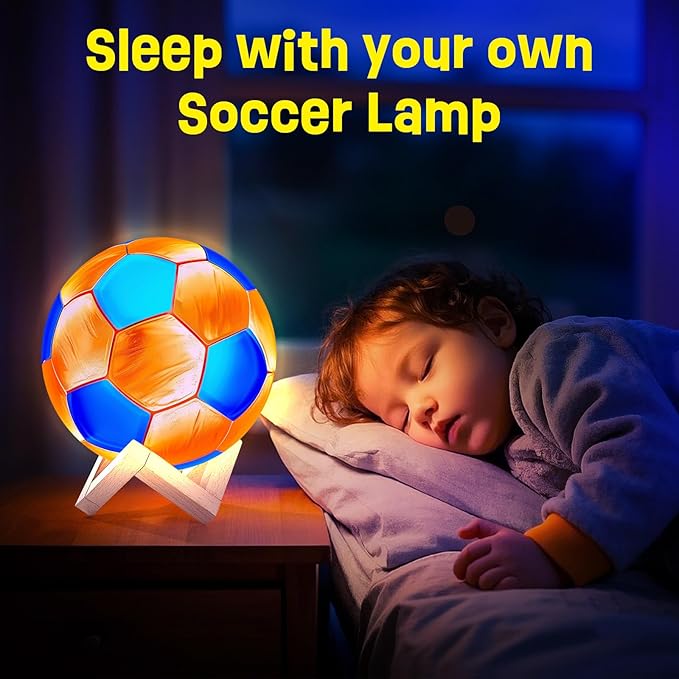 Paint Your Own Soccer Ball Lamp Kit, World Cup Soccer Gifts 3D Night Light, Art Supplies Creativity Arts and Crafts for Kids Ages 8-12, Birthday Gifts for Kids Boys Girls Ages 3 4 5 6 7 8 9 10 11 12+
