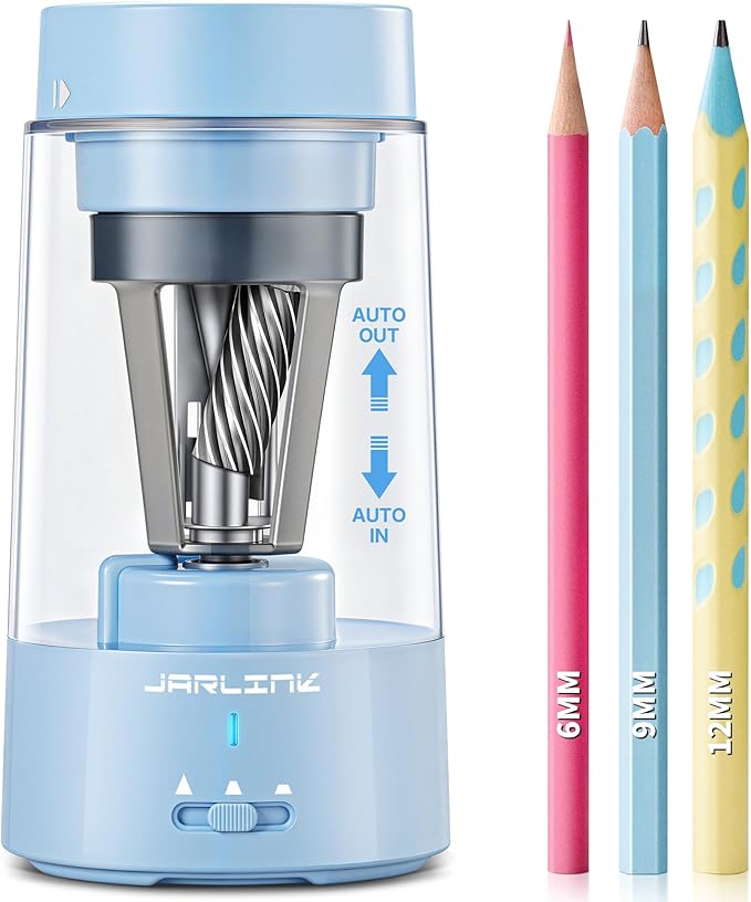 JARLINK Fully Automatic Rechargeable Electric Pencil Sharpener