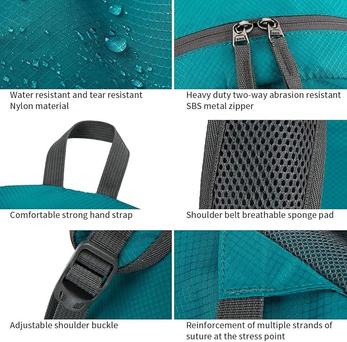 FENGDONG 35L Lightweight Foldable Waterproof Packable Travel Small Hiking Backpack Daypack for men women