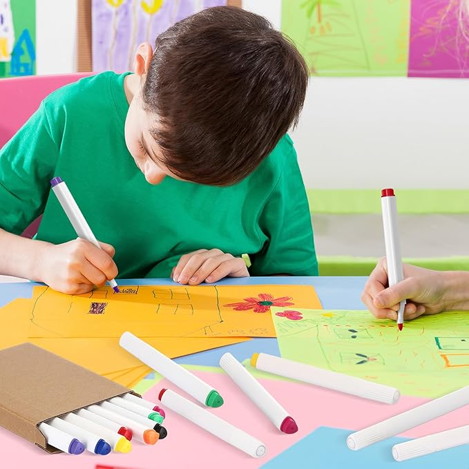 Feifeiya 30 Pack Washable Markers with Boxes 8 Colors Coloring Marker Bulk Classroom Markers Paint Pens Bulk Back to School Supplies for Teachers Party Favors Classrooms Donations Kindergarten