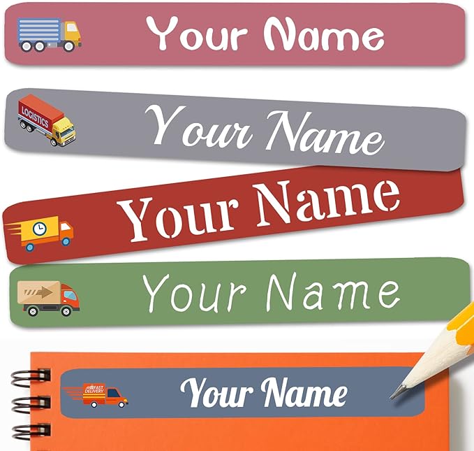 120 PCS Personalized Labels for Kids，Custom Name Tag Stickers Labels Waterproof for School Supplies,Water Bottle,Lunch Box,Toys(2.3 x 0.4 in)