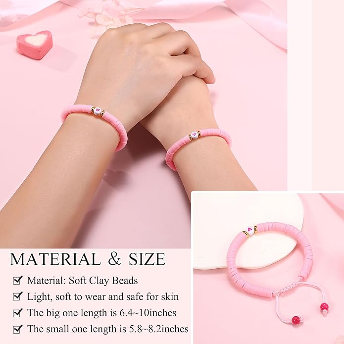UPROMI First Day of Preschool/Kindergarten/1st Grade/2nd Grade/School Gift, Back to School Bracelet Mommy and Me Dad and Son
