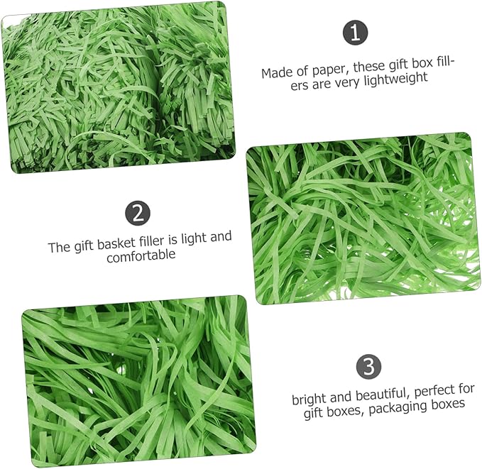 Ipetboom Diy Filling Material Paper Shreds for Box Shredded Paper Filler Light Recyclable Versatile