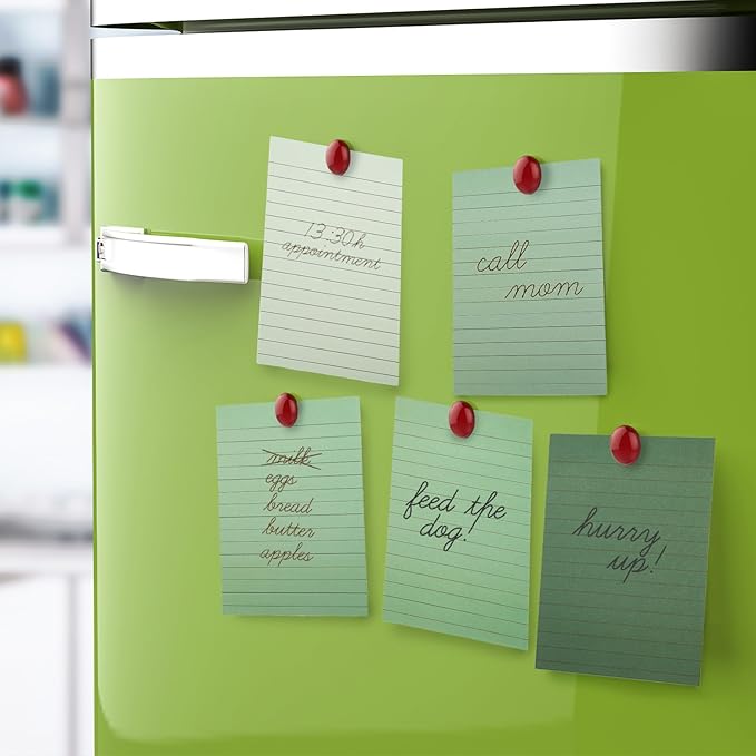 JarThenaAMCS 12Pcs Sage Green Lined Sticky Notes 4 x 6 in Assorted Green Self-Adhesive Notepads Removable Memo Pad for Office School Home Supplies, 6 Colors