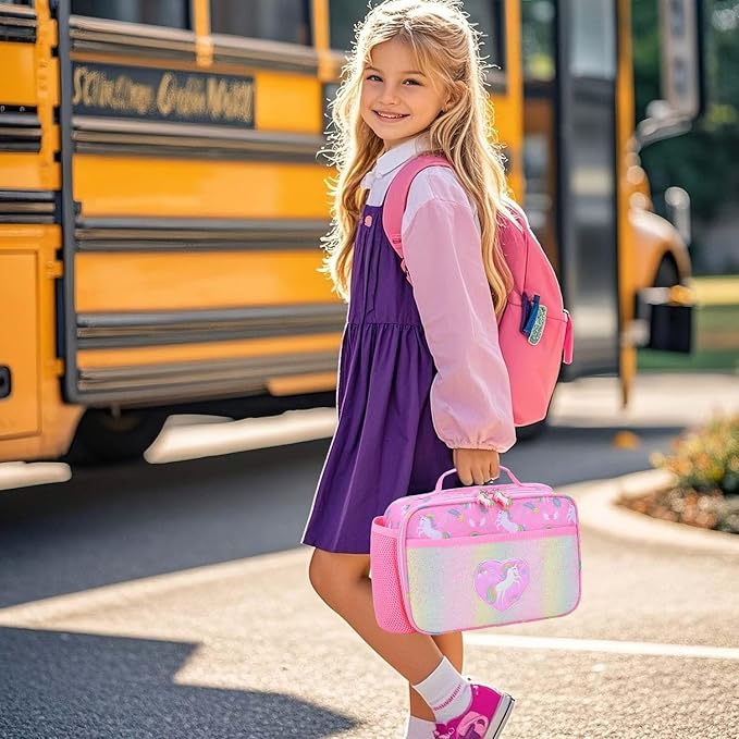 RHCPFOVR Kids Lunch Bag - Insulated Lunch Box for Boys Girls,Washable Lunch Bag and Reusable Toddler Leak-proof Lunchbox for School and Daycare