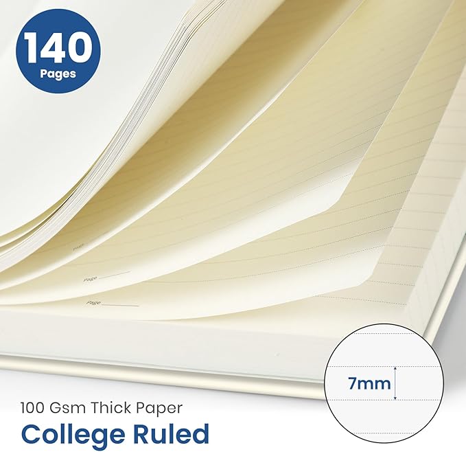 Taja Lined Spiral Notebook Journal for Women A5(5.8" × 8.3"), Cute Hardcover Notebook for Work, School & Note Taking, Pretty College Ruled Journal for Writing, 140 Pages, Ocean Whales