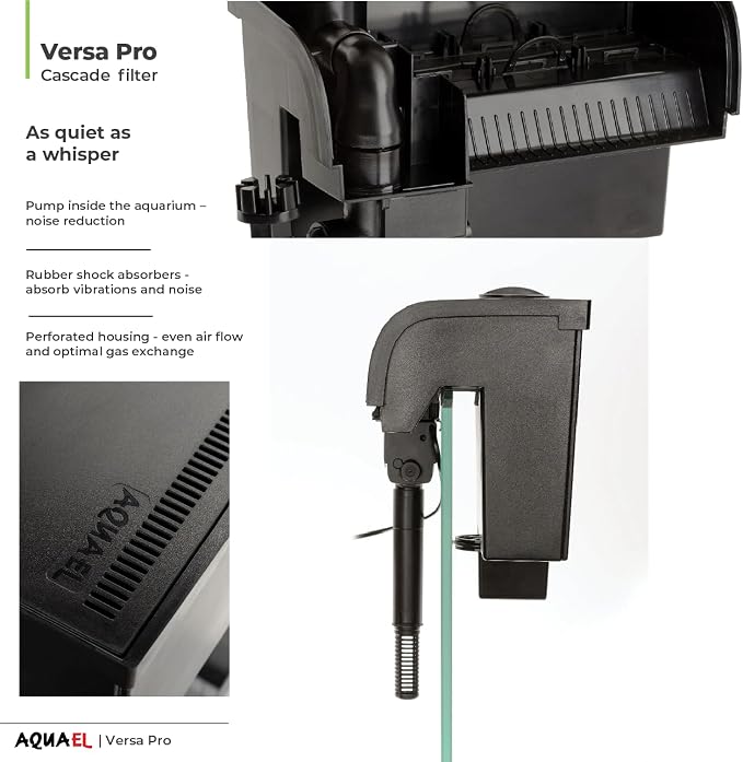 Aquael Versa Pro 80 Power Filter - Hang On Back Filter for Aquariums