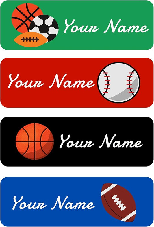 Custom Waterproof Dishwasher Safe Kid Name Labels for Daycare(128 Pack), Camp, School Supply, Baby Bottles, Lunch Boxes and Cups, Travel. Cute Personalized Design Name Stickers (Pattern 23)
