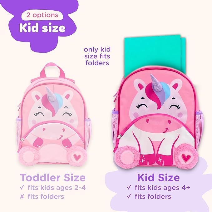 Move2Play, Unicorn Kids Backpack | Kid Size | Back to School | Elementary, Kindergarten Book Bag | Designed for Boys & Girls Ages 4+ Year Olds | Travel Ready