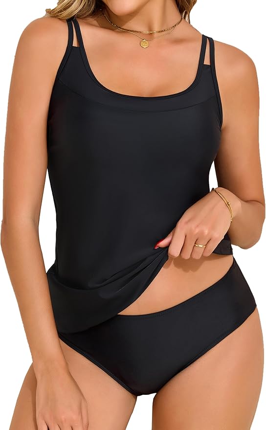 NIeyook Womens Tankini Top Only Slimming Swim Top Modest Tankini Loose Fit Swimsuit Flowy Swimwear No Bottom 2026