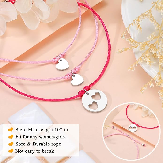3PCS First Day of Preschool/Kindergarten/1st Grade Gift, Back to School Bracelets Set for 3