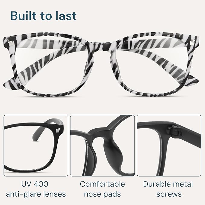 Gaoye Eyewear Frames for Men - Blue Light Blocking Square Glasses, Anti UV Ray Computer Gaming, Blue Blockers for Women