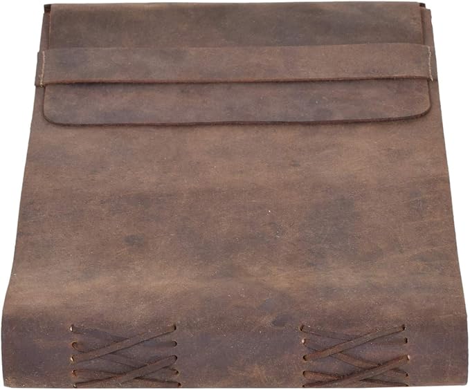 Leather Drawing Journal Daily Travel Diary, Antique Handmade Vintage Bound Rustic Writing Notebook, Genuine Leather- Quality Unlined/Blank Cream Paper, Art Sketchbook, 7x10 Inches-Brown