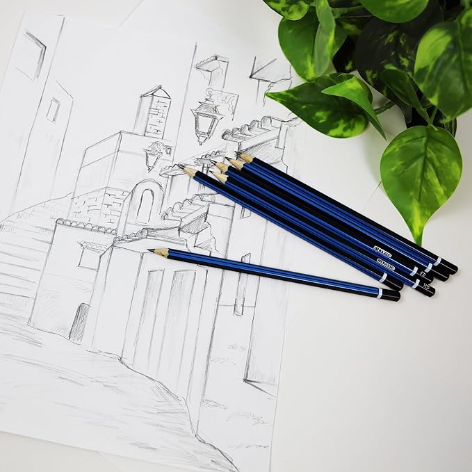 BAZIC PRODUCTS Drawing & Sketching Pencil Set, 6 Soft Lead Pencils