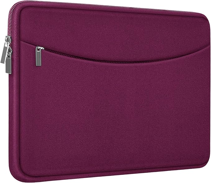 Laptop Sleeve Bag 14 inch, Shockproof Protective Laptop Cover Carrying Computer Bag with Accessory Pocket Portable Computer Case for 14" MacBook, HP, Dell, Lenovo, Acer, Rose Red