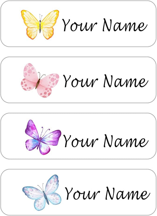 Custom Waterproof Dishwasher Safe Kid Name Labels for Daycare(128 Pack), Camp, School Supply, Baby Bottles, Lunch Boxes and Cups, Travel. Cute Personalized Design Name Stickers (Pattern 6)