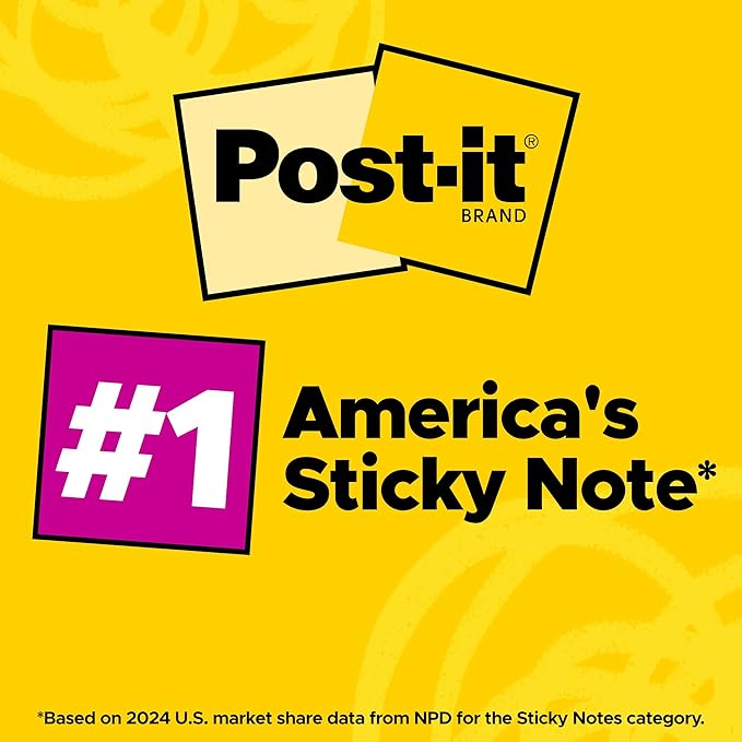 Post-it Notes Cube, 1 7/8 in. x 1 7/8 in., 3 Sticky Notes Pad, 400 Sheets, Assorted Bright Colors (Pack of 8)