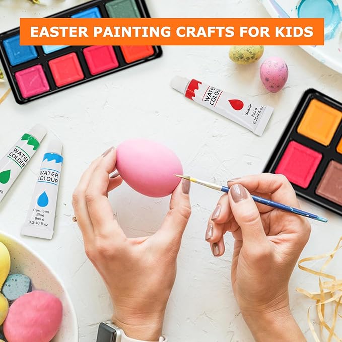 Soucolor Acrylic Paint Brushes Set, Easter Basket Stuffers, 20Pcs Round Pointed Tip Artist Paintbrushes for Acrylic Oil Watercolor Canvases Rock Body Face Nail Miniature Detailing Drawing Art Supplies