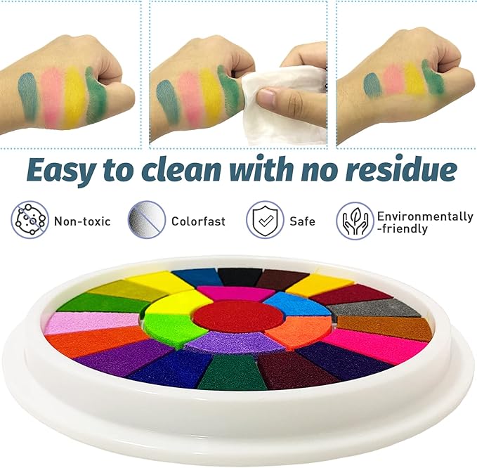 25 Color Book Finger Painting Kit Drawing Toys,Album Educational Tool Kit,Washable Children's Supplies for Birthday Kindergarten,Early Learning